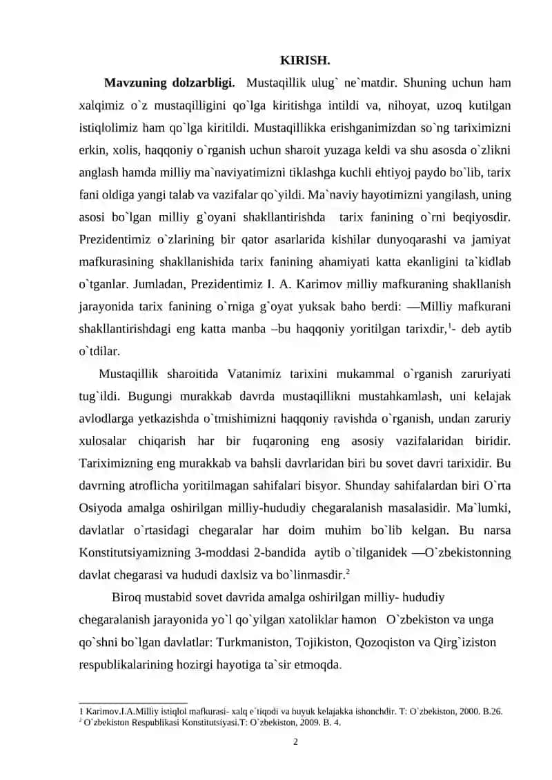 O`RTA OSIYODA MILLIY HUDUDIY CHEGARALANISHNING O'TKAZILISHI 2