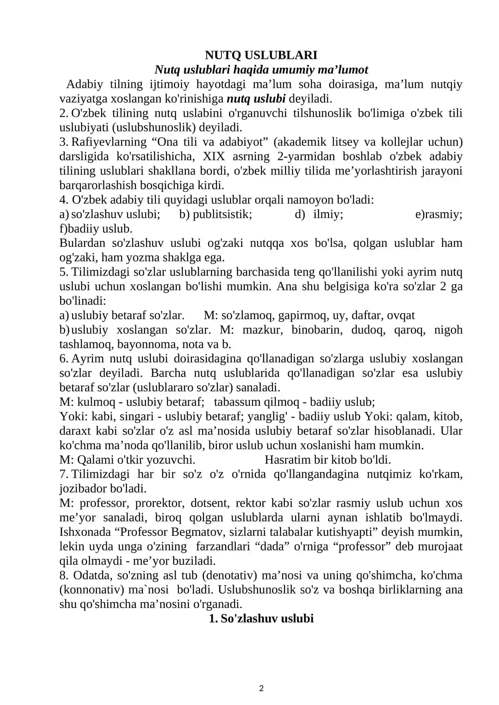 Nutq uslublari 2