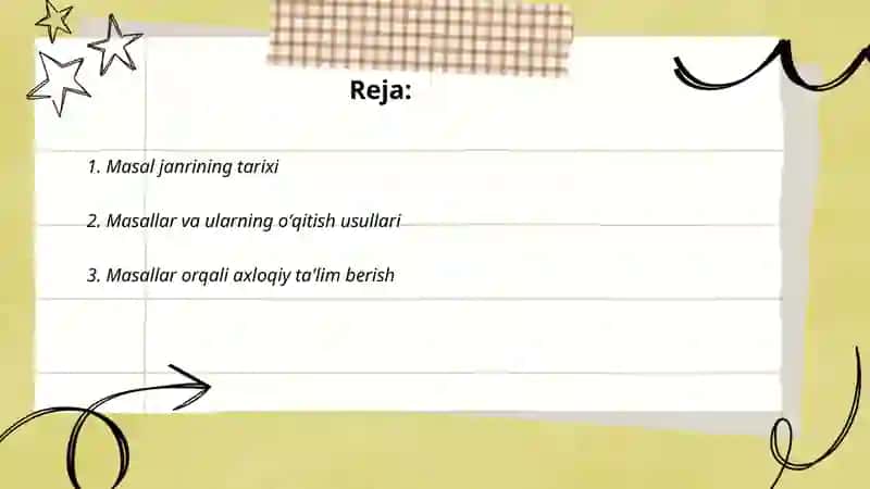 Masal janridagi asarni oʻqitish metodikasi 2