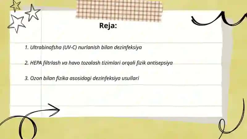 Zamonaviy fizik antiseptika usullari 2