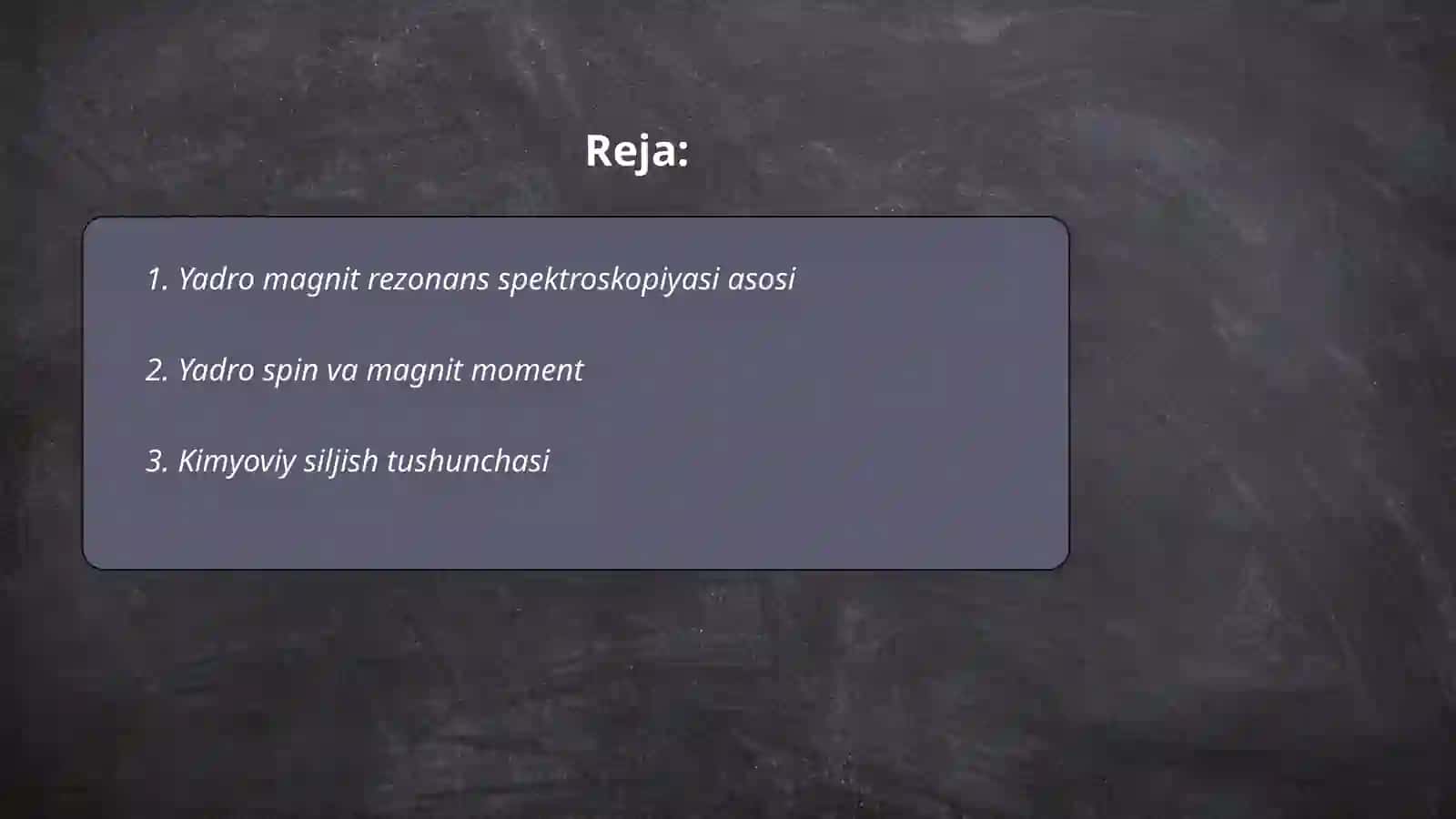 Yadro magnit rezonans spektroskopiyasi 2