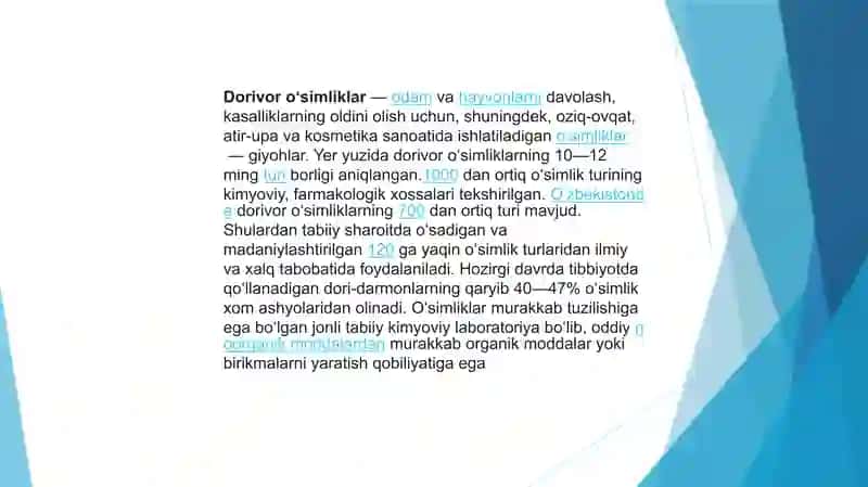 o'rta Osiyo allomalarining dorivor o'simliklarni o'rganishga qo'shgan hissalari 2
