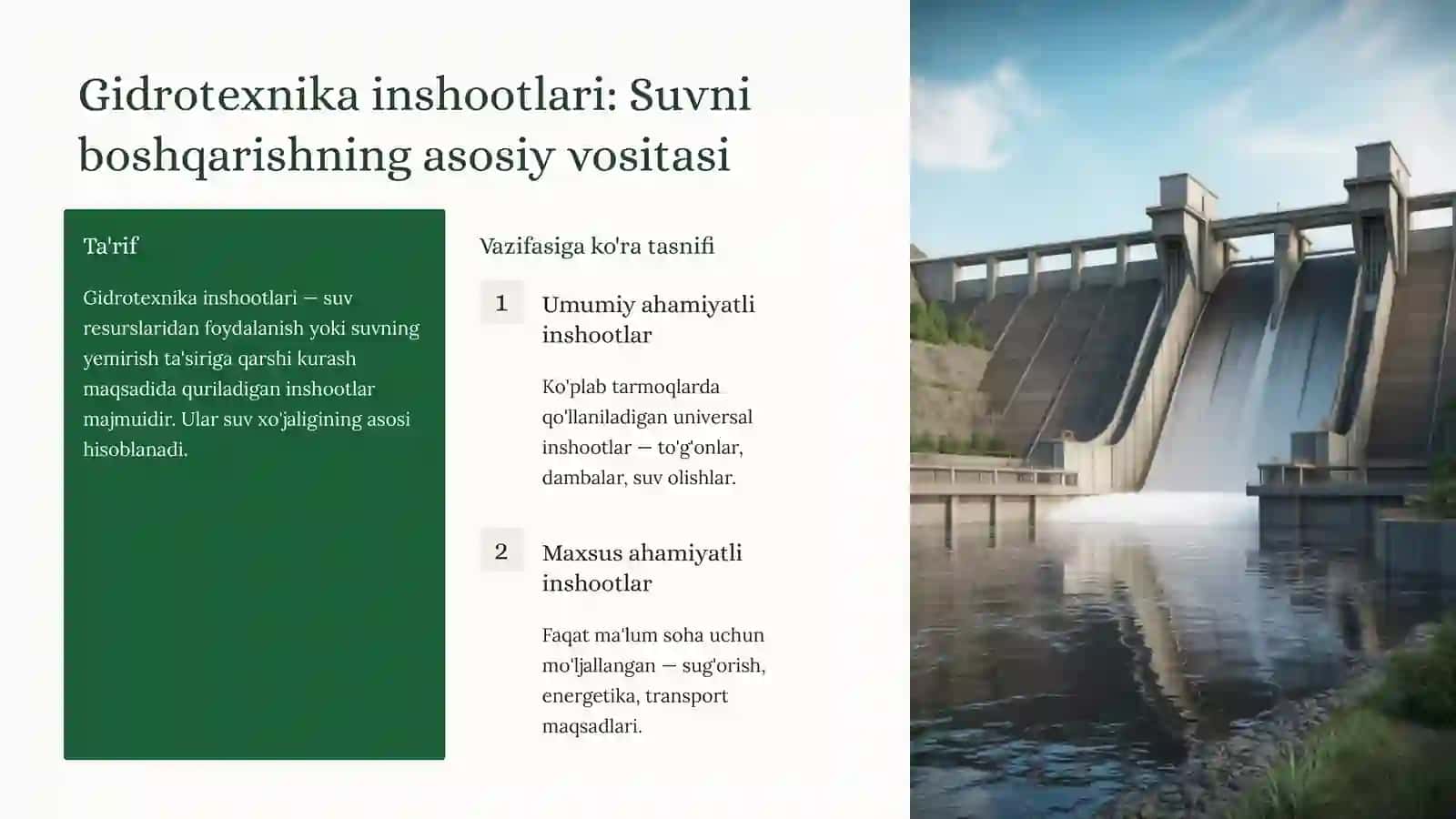 Kanallardagi suv dimlash inshootlari va sug'orishtizimlaridagikonstruksiyalari 2