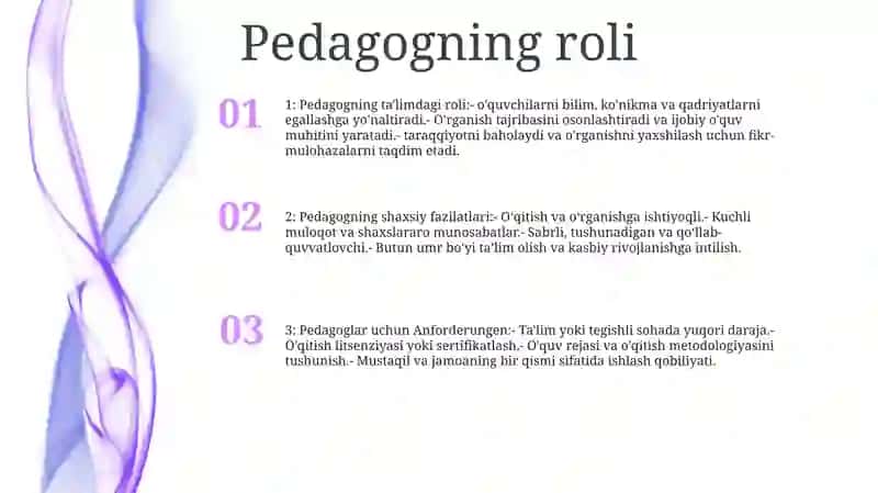 Pedagog Shaxsi Va Unga QoʻYiladigan Talablar 2