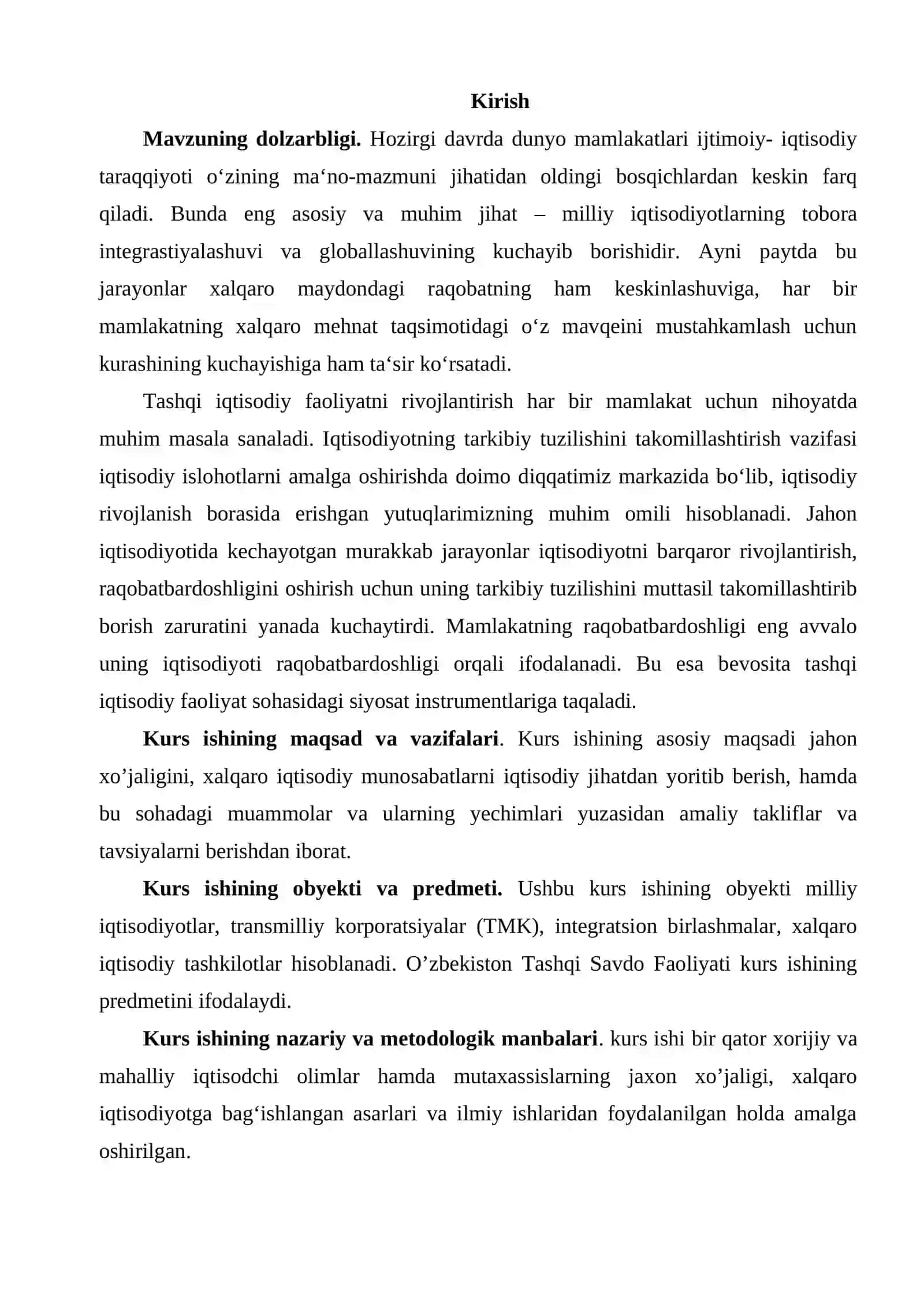 Jahon xo‘jaligining shakllanishi va rivojlanishi 2