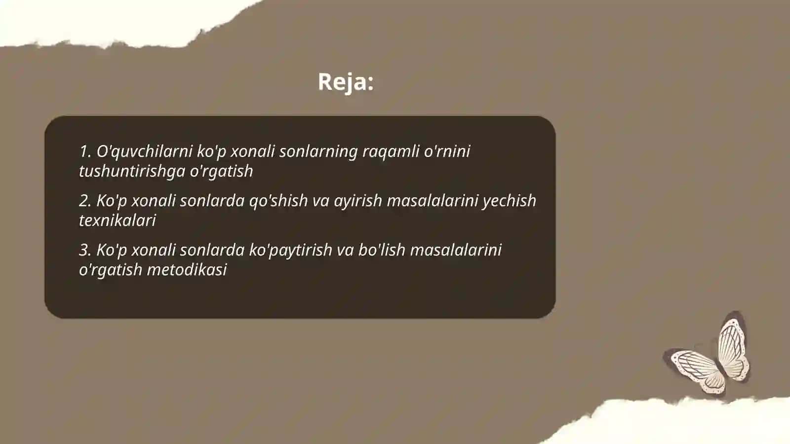 O'quvchilarni "kop xonali sonlar" mavzularida masalalar yechishga o`rgatishning umumiy masalalari 2