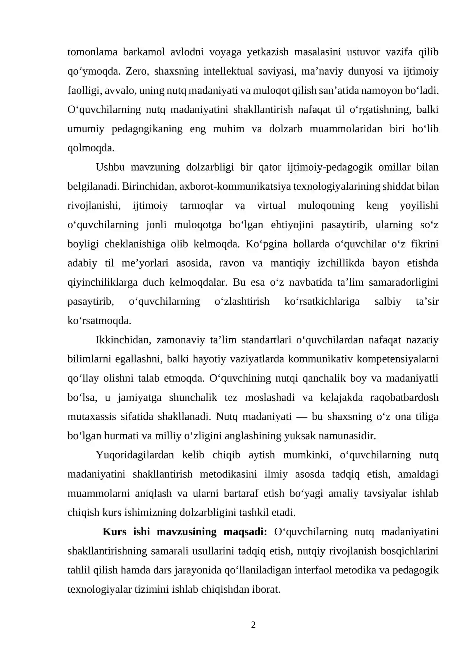 O‘QUVCHILAR NUTQINI SHAKLLANTIRISHNING ZAMONAVIY YONDASHUVLARI VA TEXNOLOGIK IMKONIYATLARI 2