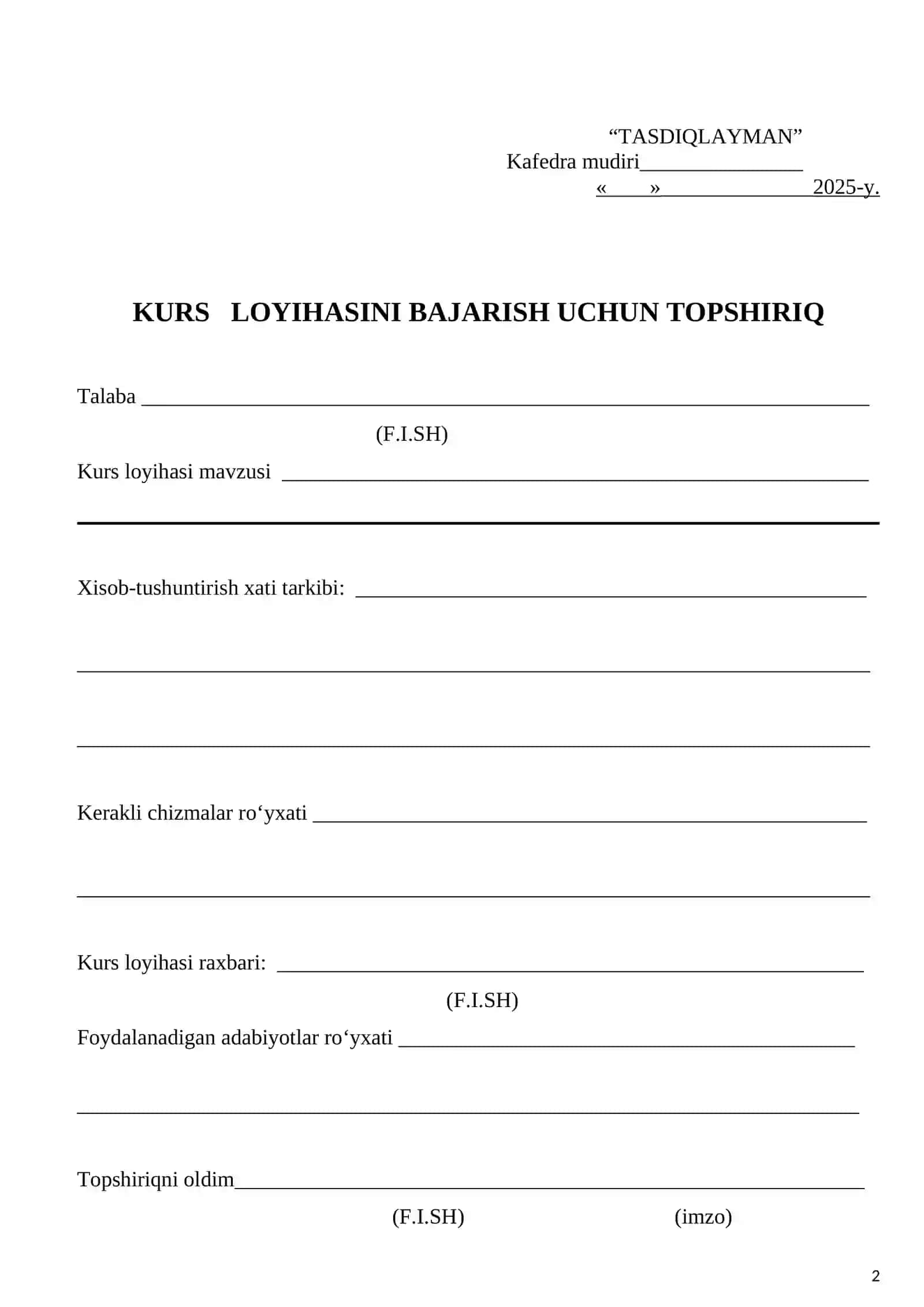 Konveyorni ishlash jarayonini algoritm va dasturini loyihalash 2