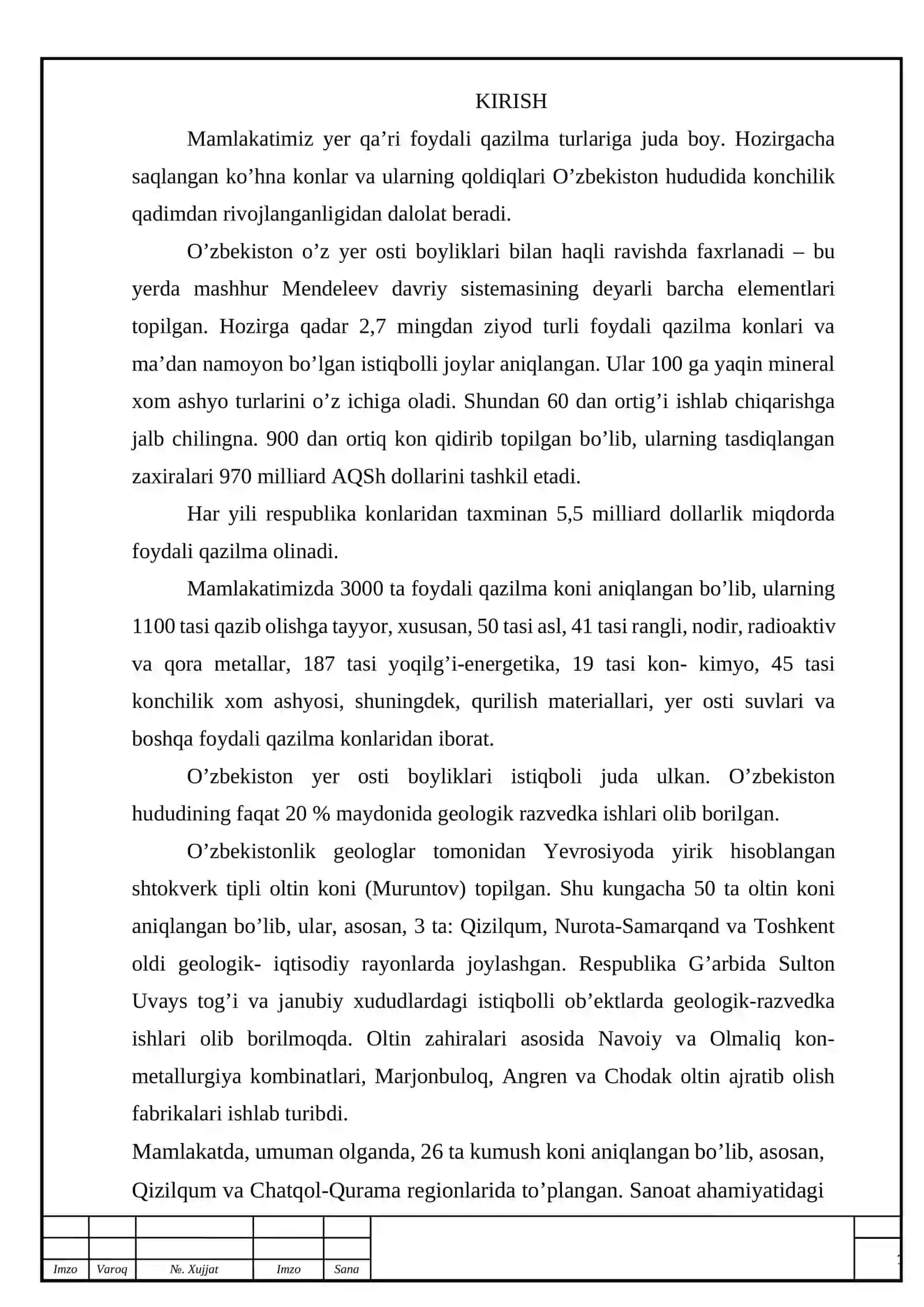 kollektiv konsentratdagi molibdenni boyitish texnologiyasi diplom ishi 2