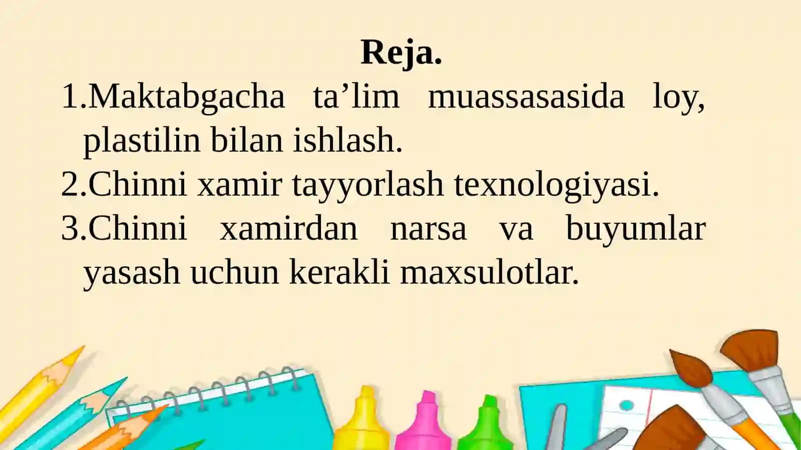 CHINNI XAMIR BILAN ISHLASH TEXNOLOGIYASI 2