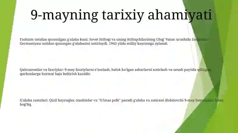 9-May Xotira VaQadrlashKuni 2