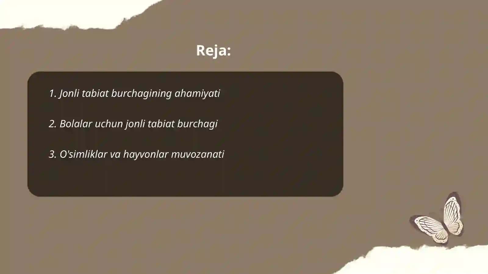 Jonli tabiat burchagi 2
