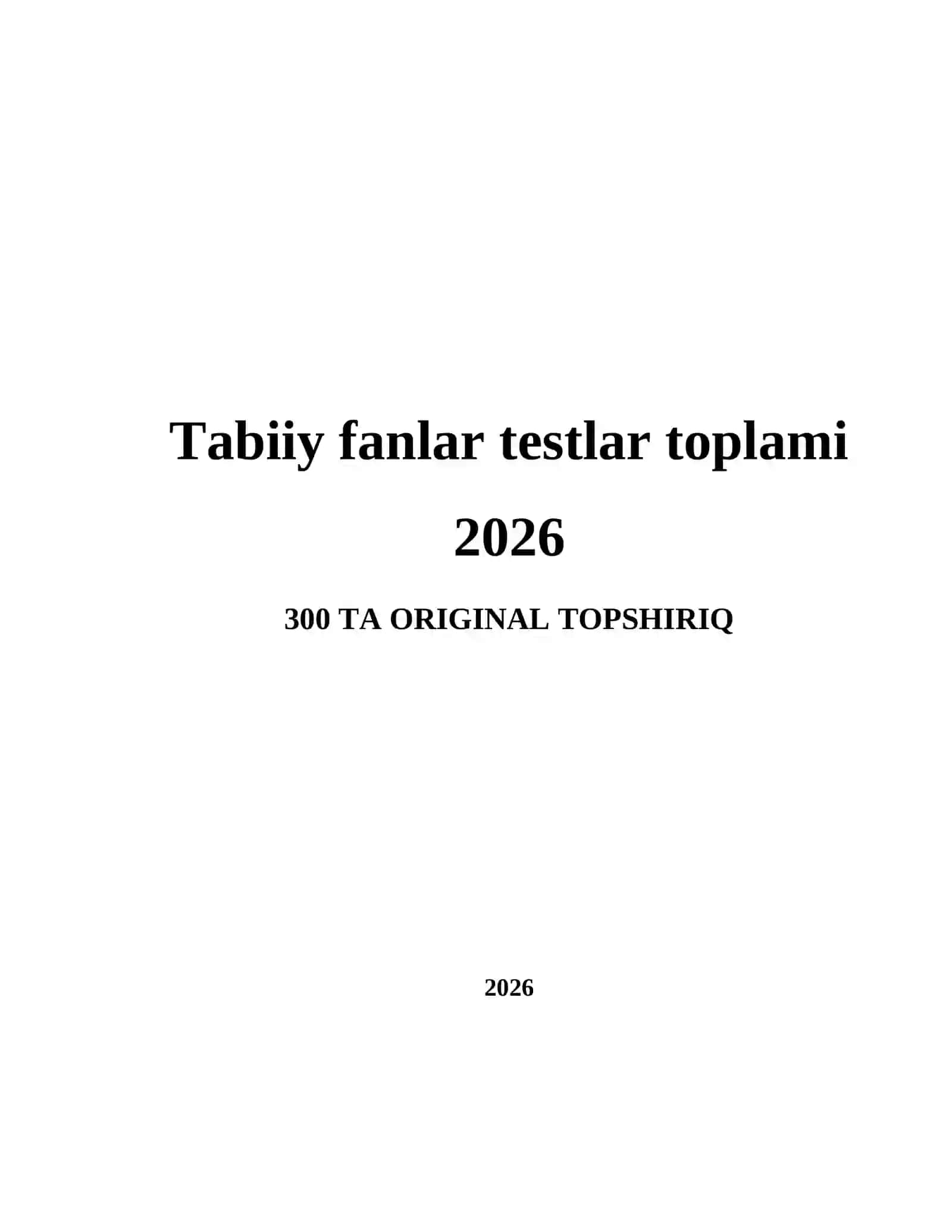 SPORTCHI NAFAS OLISH TEZLIGI, BIOLOGIYA — TOPSHIRIQLAR (Q1-100) 2