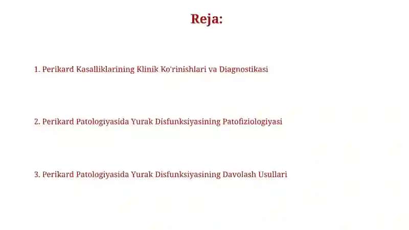 Perikard patologiyasida yurak funksiyasiyalarining buzilishi 2