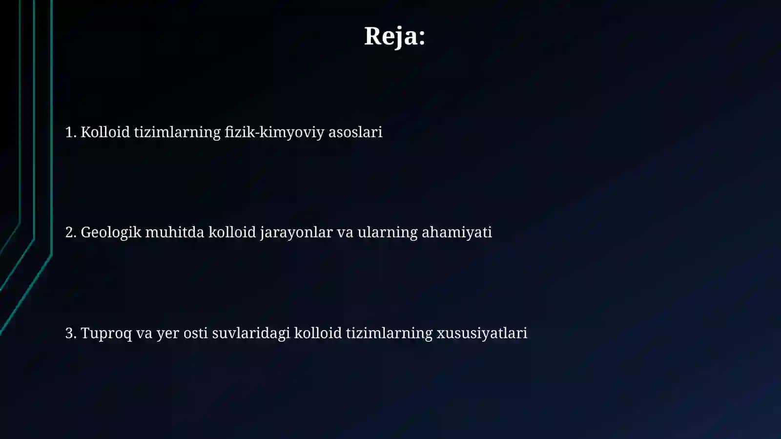 Kolloid sistemalarning geologik xossalari 2