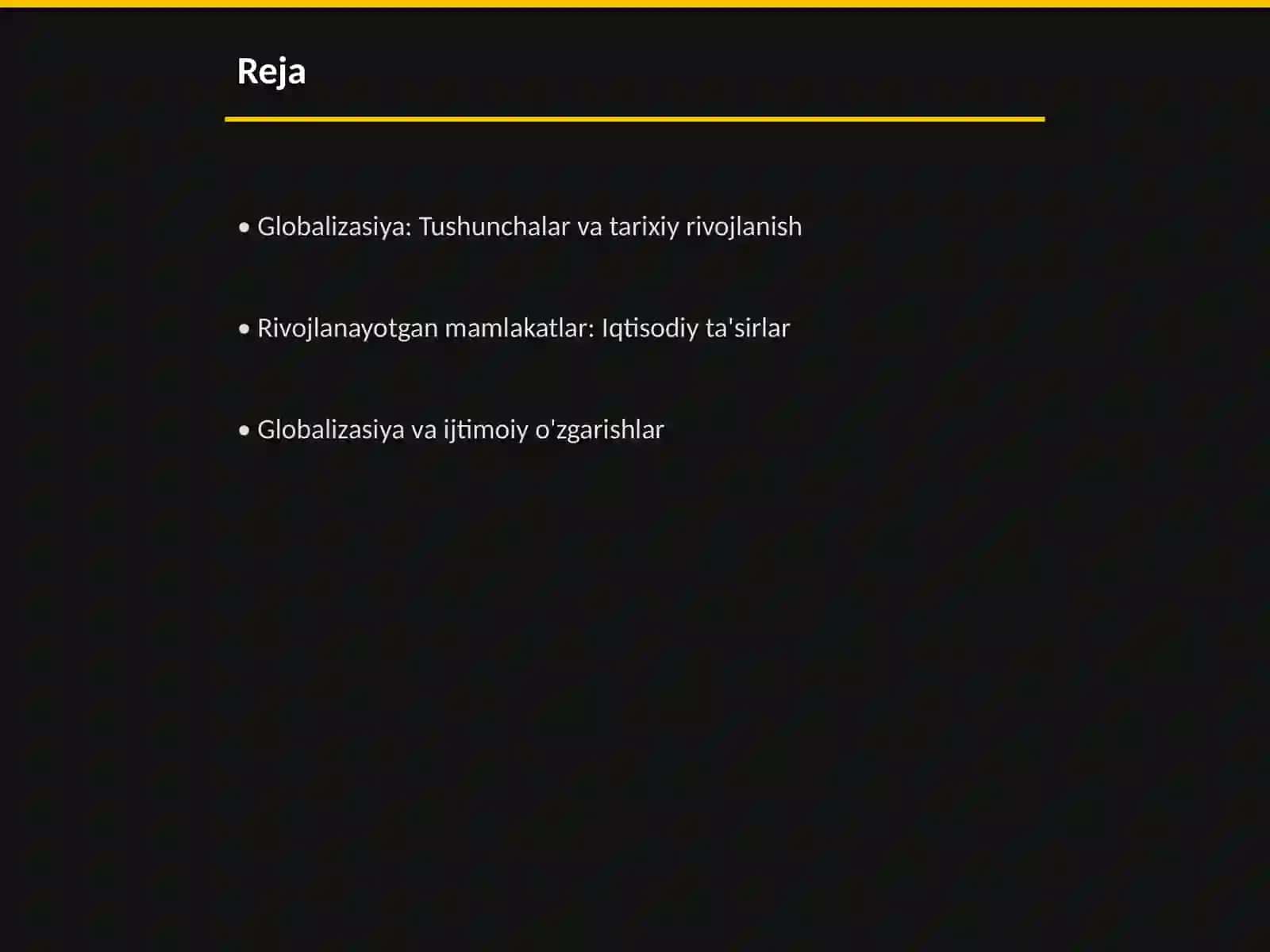 Globalizasiya va uning rivojlanayotgan mammlakatlarga ta'siri 2