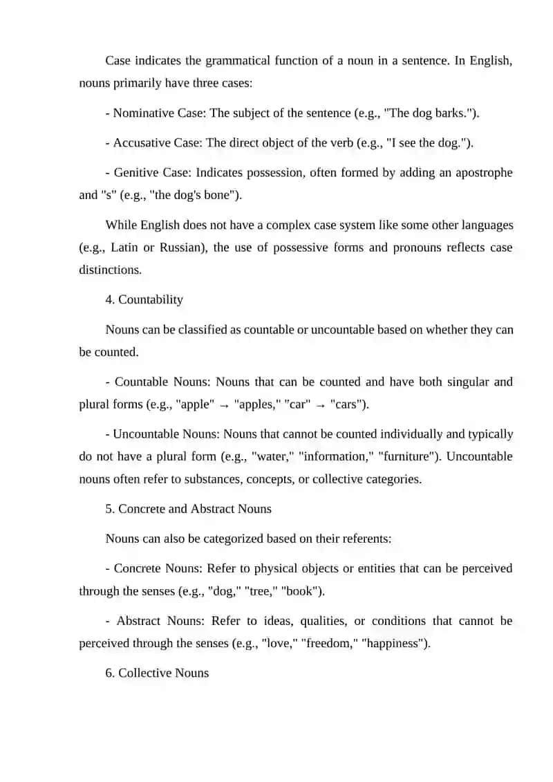 The noun and its grammatical categories 2
