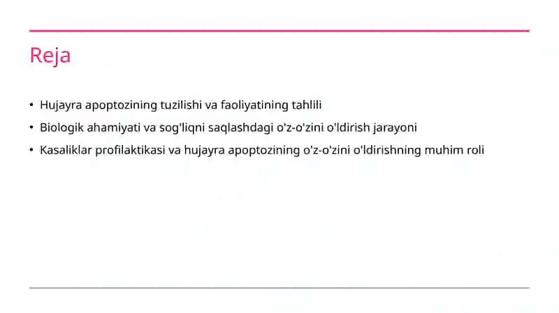 Hujayra apoptozi va uning biologik ahamiyati jarayonining boshqariluvi 2