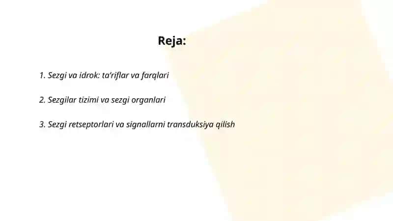 Sezgi va idrok haqida umumiy tushunchalar 2