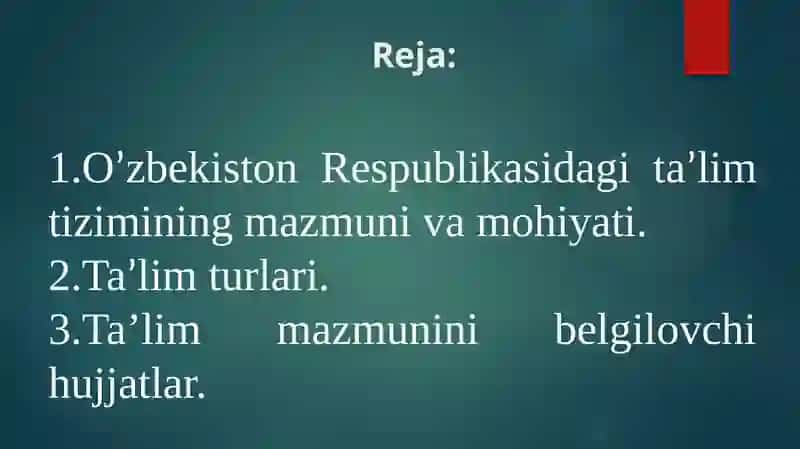 Davlat ta’lim standarti 2