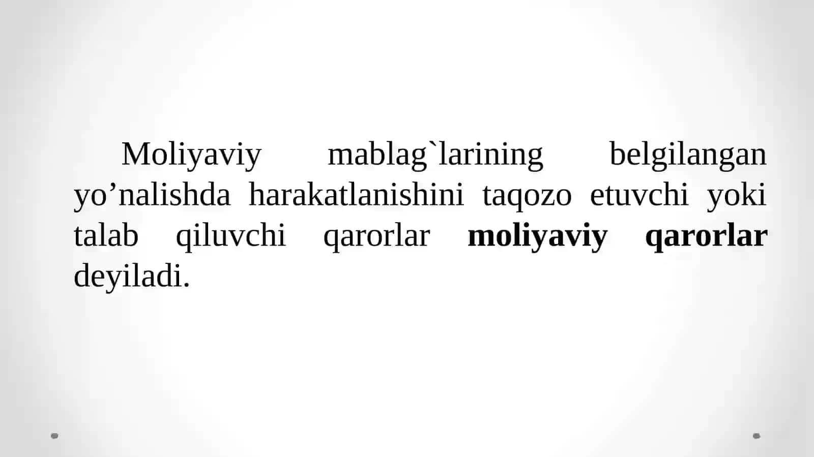 Moliyaviy qarorlar 2