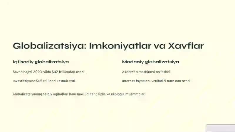 Global Jarayonlar va Barqaror Taraqqiyot Falsafasi 2
