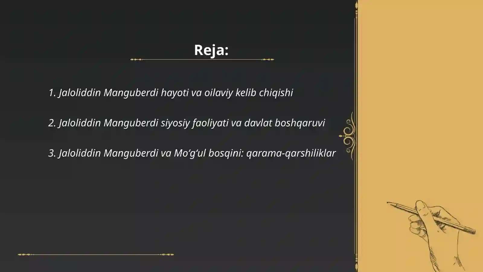 Jaloliddin Manguberdi hayoti va oilaviy kelib chiqishi 2