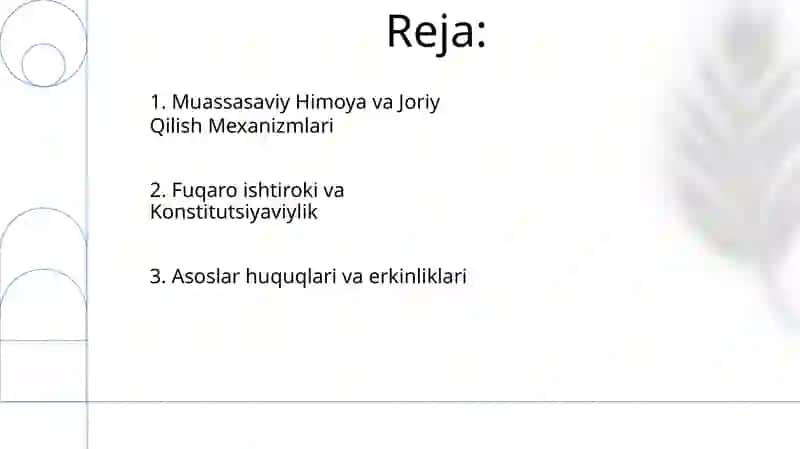 Yangi Konstitutsiyada fuqarolarning huquq va erkinliklar kafolati 2