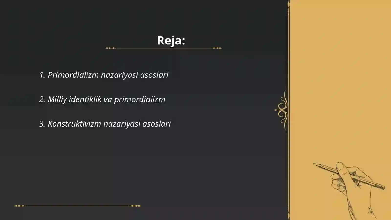Primordializm va Konstruktivizm 2