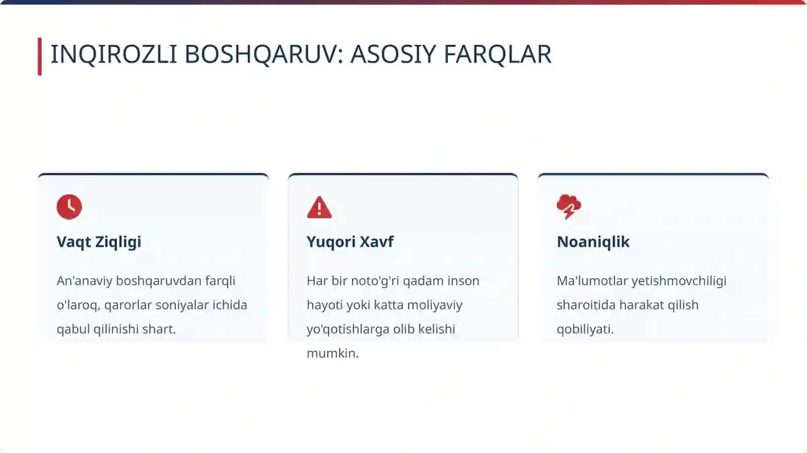 Direktorning favqulodda vaziyatlarni boshqarishdagi yetakchilik kopetensiyalari 2