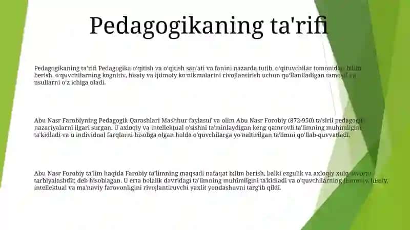 Abu Nasr Farobiyning Pedagogik Qarashlari 2