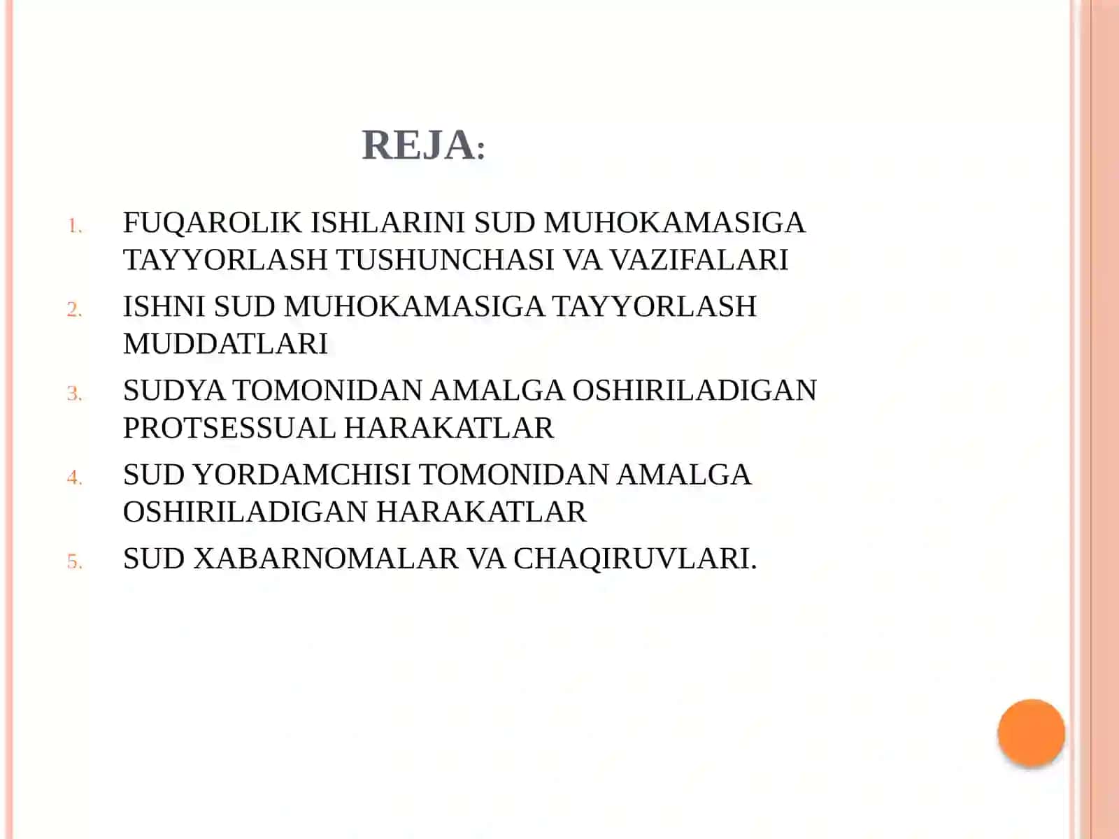 FUQAROLIK ISHLARINI SUDDA KO’RISHGA TAYYORLASH 2