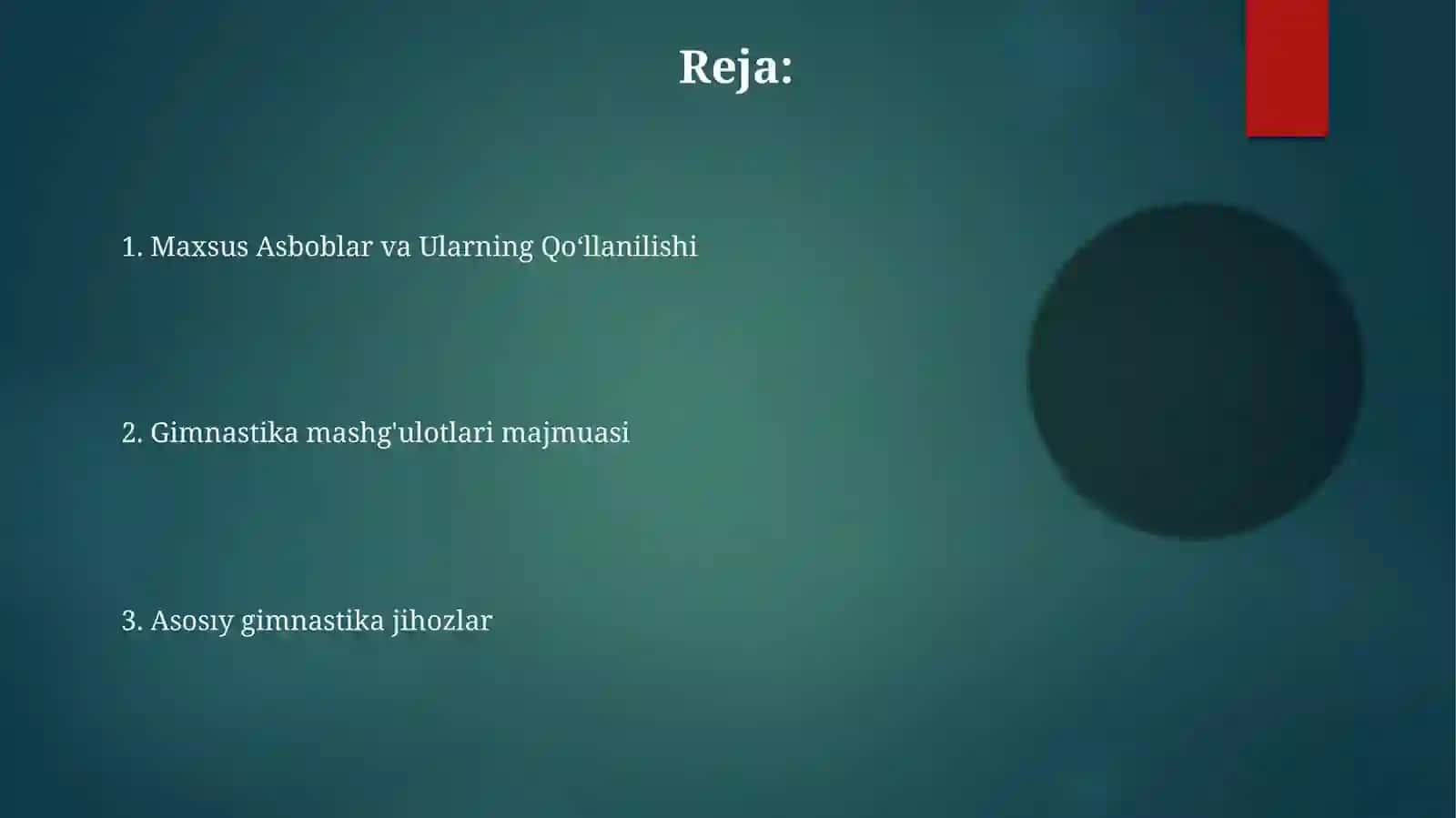 Asosıy gimnastika jihozlar 2