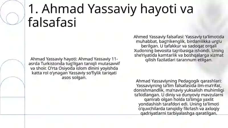 Ahmad Yassaviyning Pedagogik Qarashlari 2