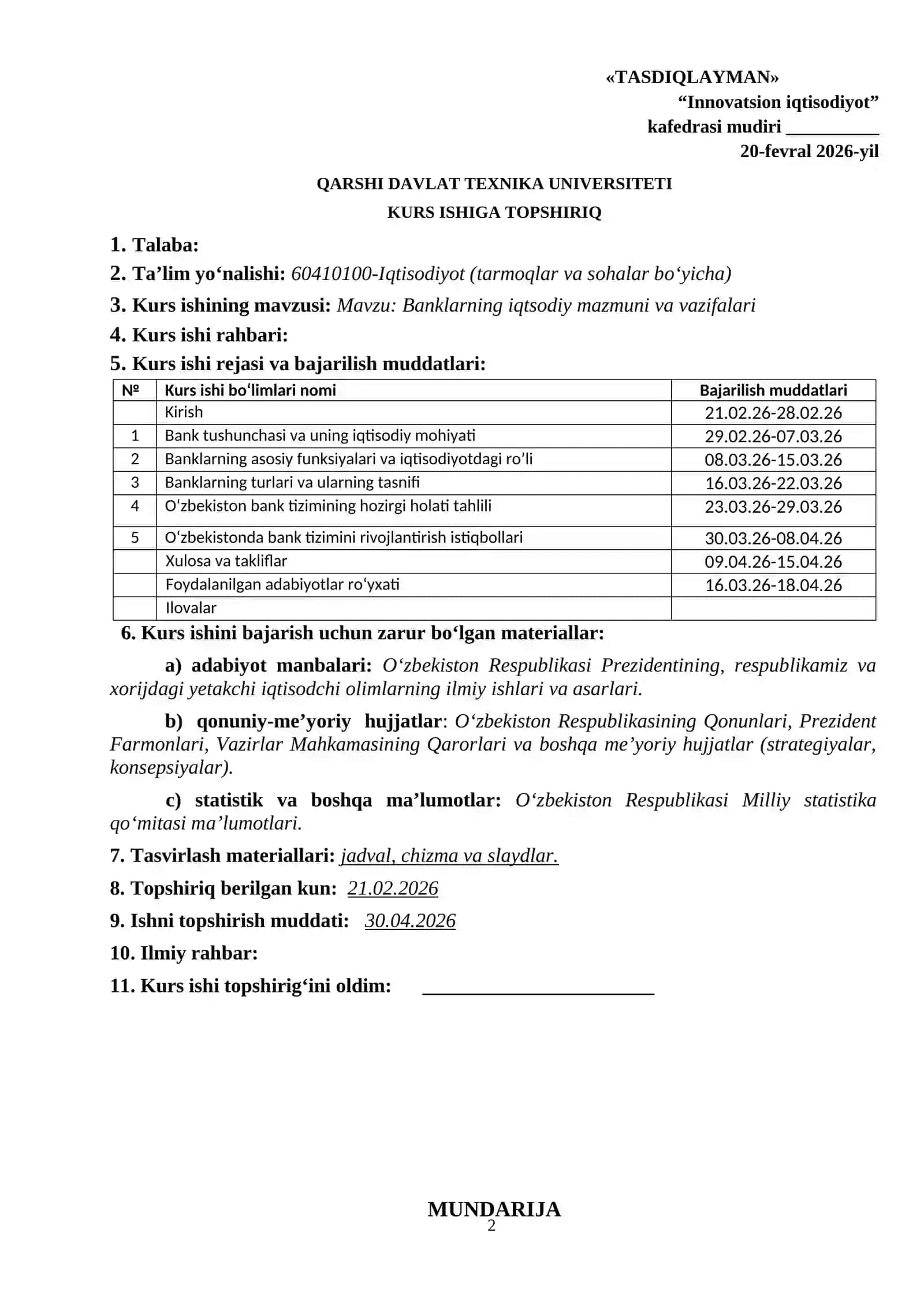 Banklarning iqtsodiy mazmuni va vazifalari 2