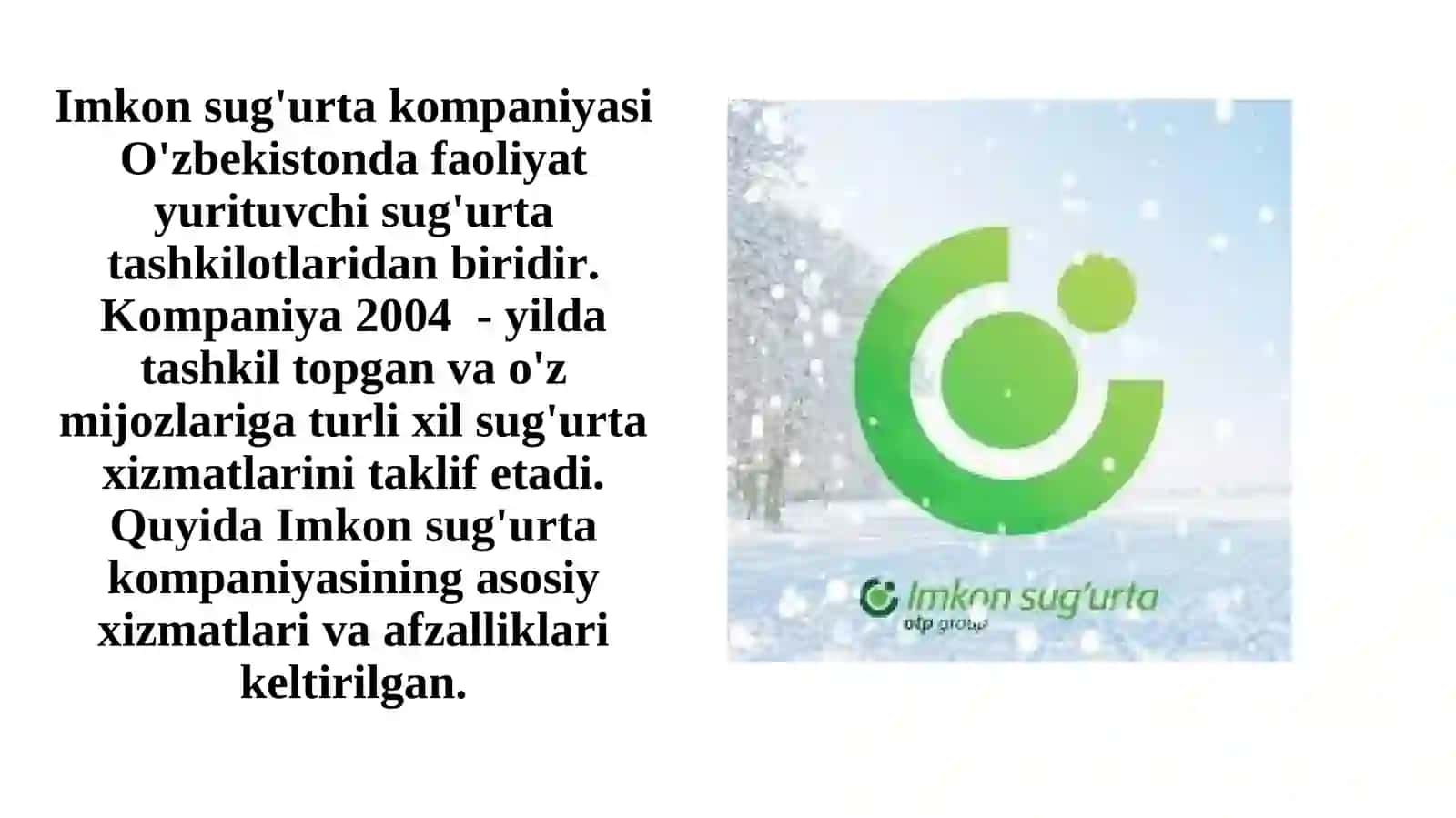 Imkon sug’urta 2