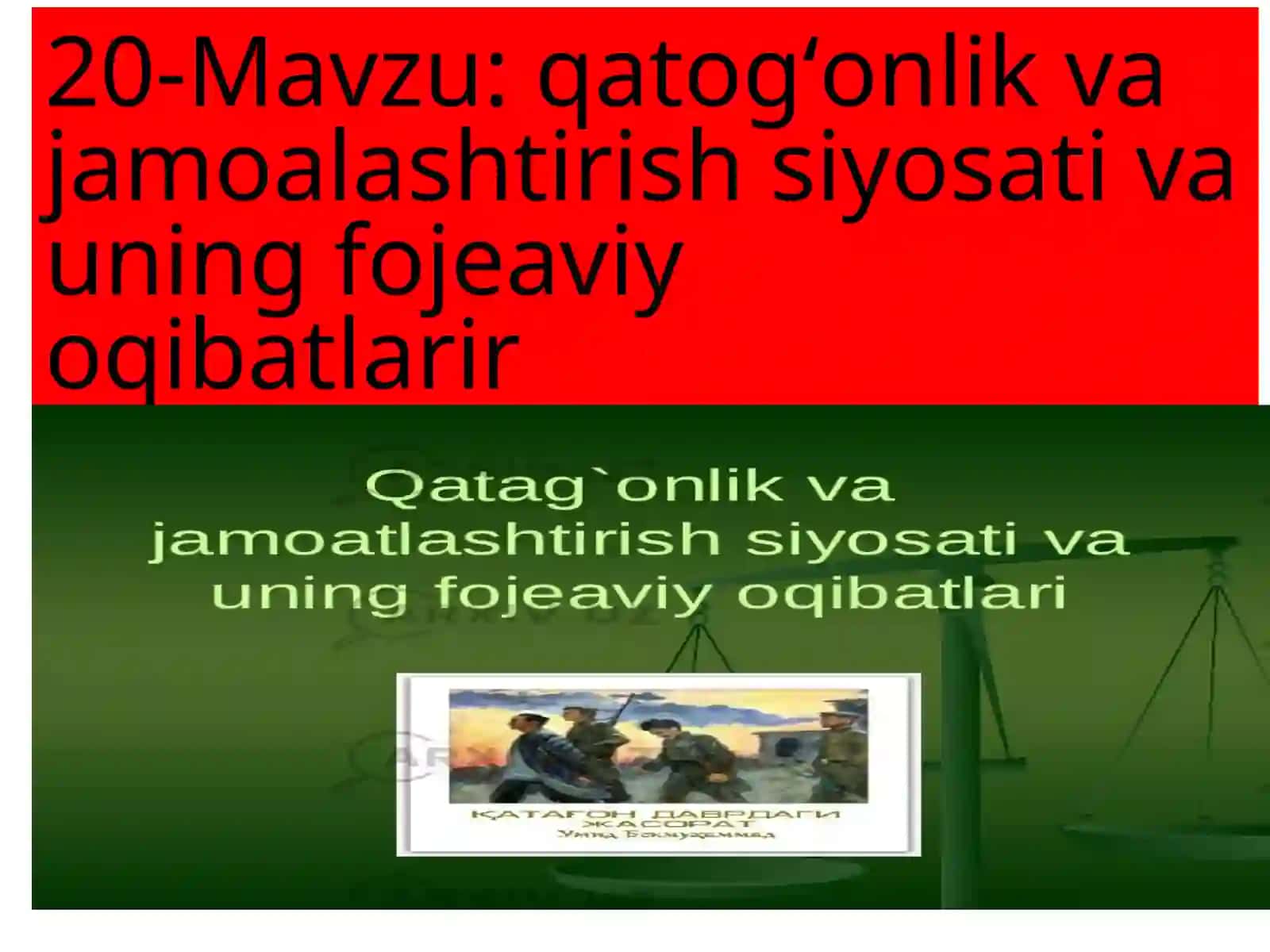 Muxamedova Gulnoza - Oʻzbekiston tarixi fanidan tayyorlagan prezentatsiyasi 2