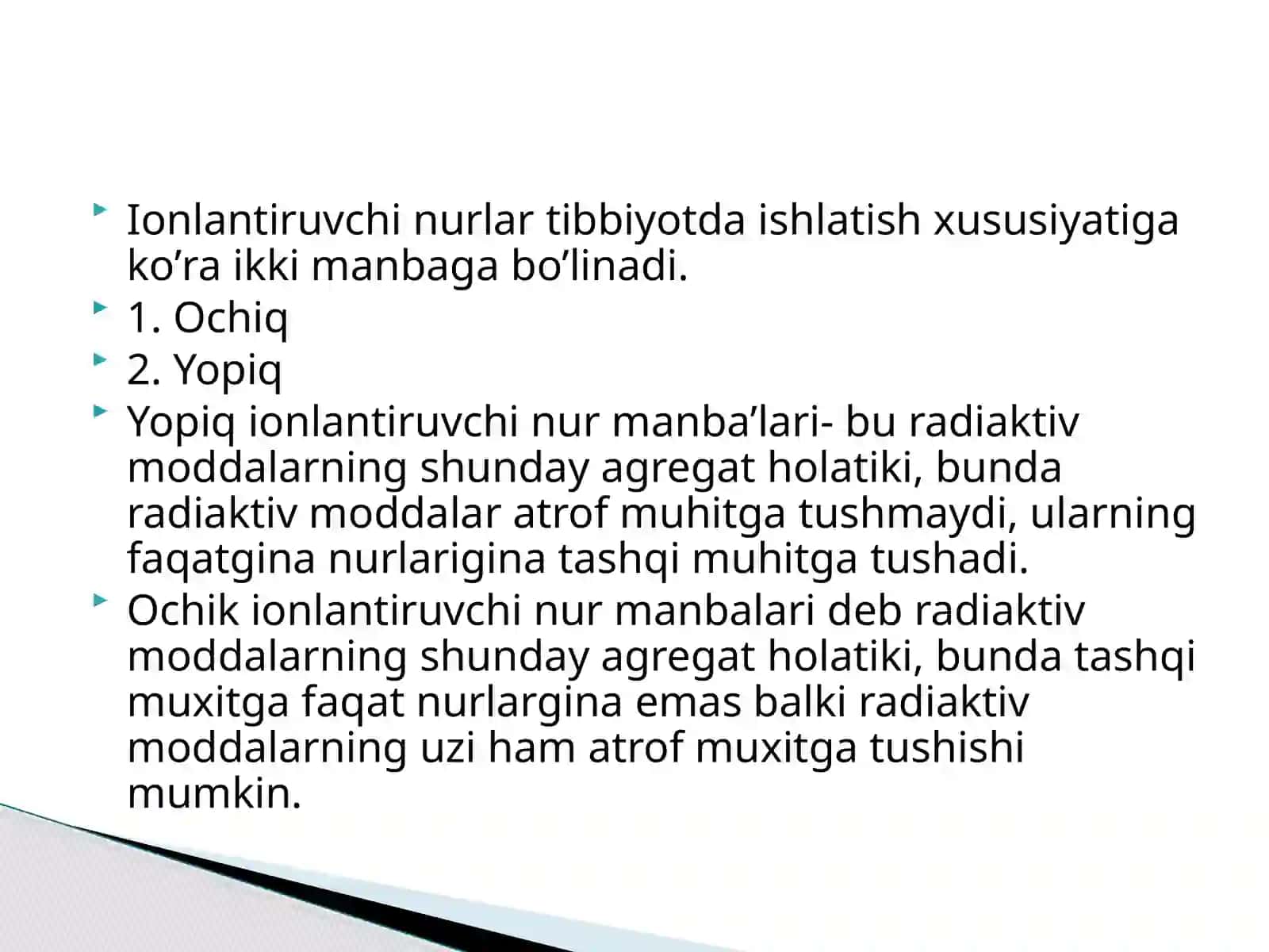 DPM LARDA IONLANTIRUVCHI NURLANISH MANBALARDAN FOYDALANGANDA DOZIMETRIK VA RADIOMETRIK NAZORAT 2