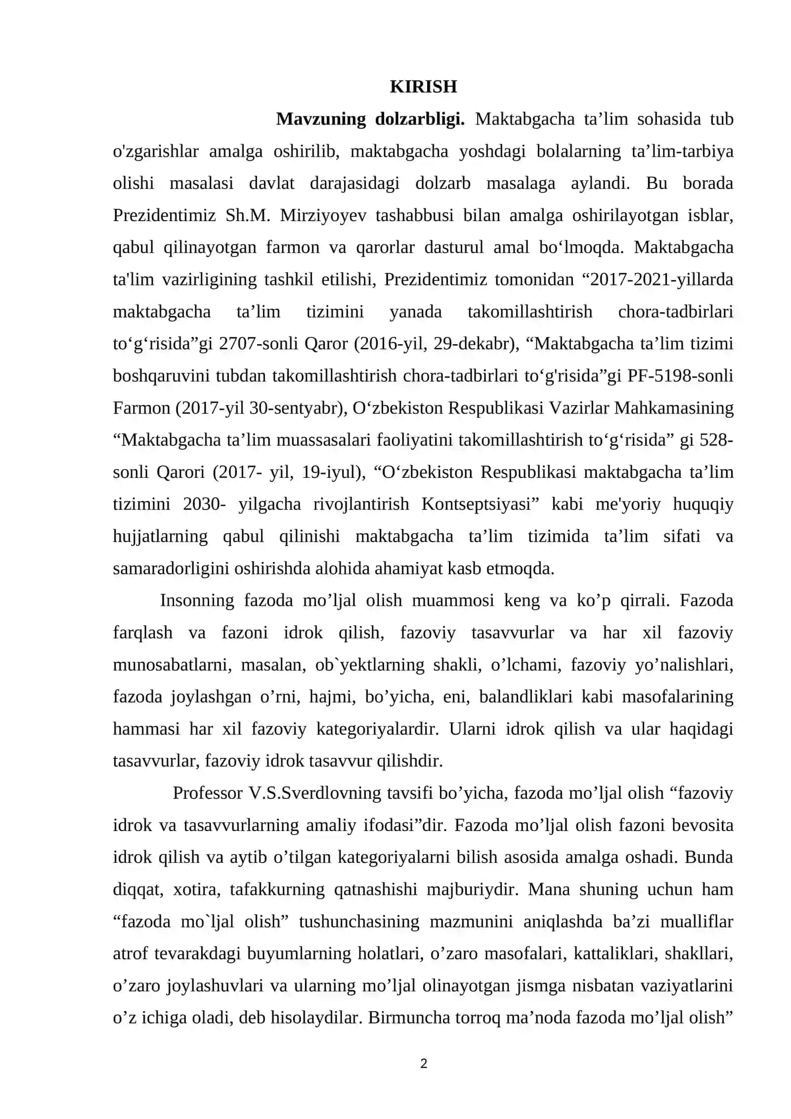 TURLI YOSHDAGI GURUHLARDA FAZOVIY TUSHUNCHALARNI SHAKLLANTIRISH USULLARI 2