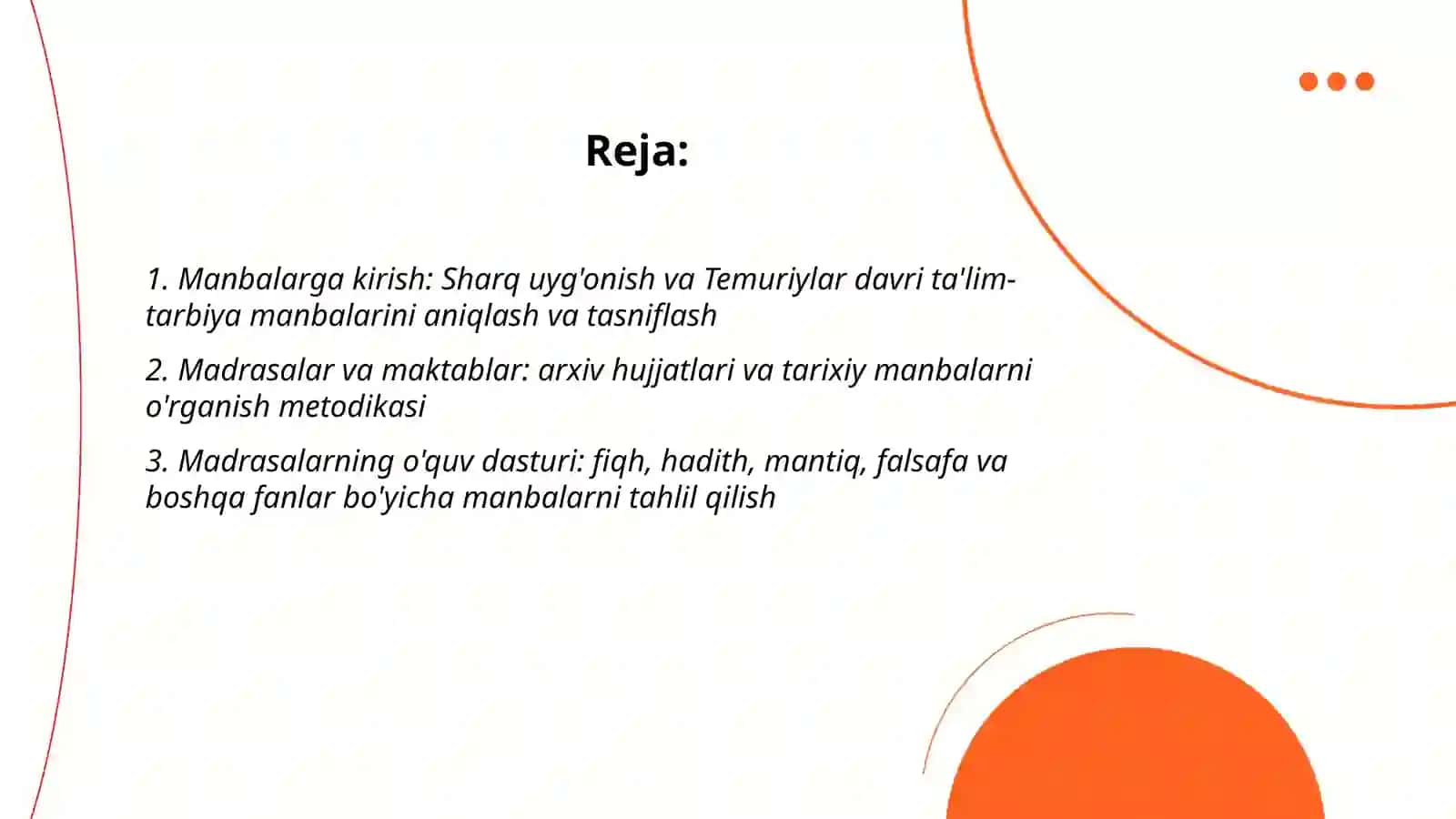 Sharq uyg'onish davrida va Temuriylar davrida ta'lim tarbiya maktab masalalariga doir manbalarni o'rganishda o'quv materiallari bilan faol ishlash 2