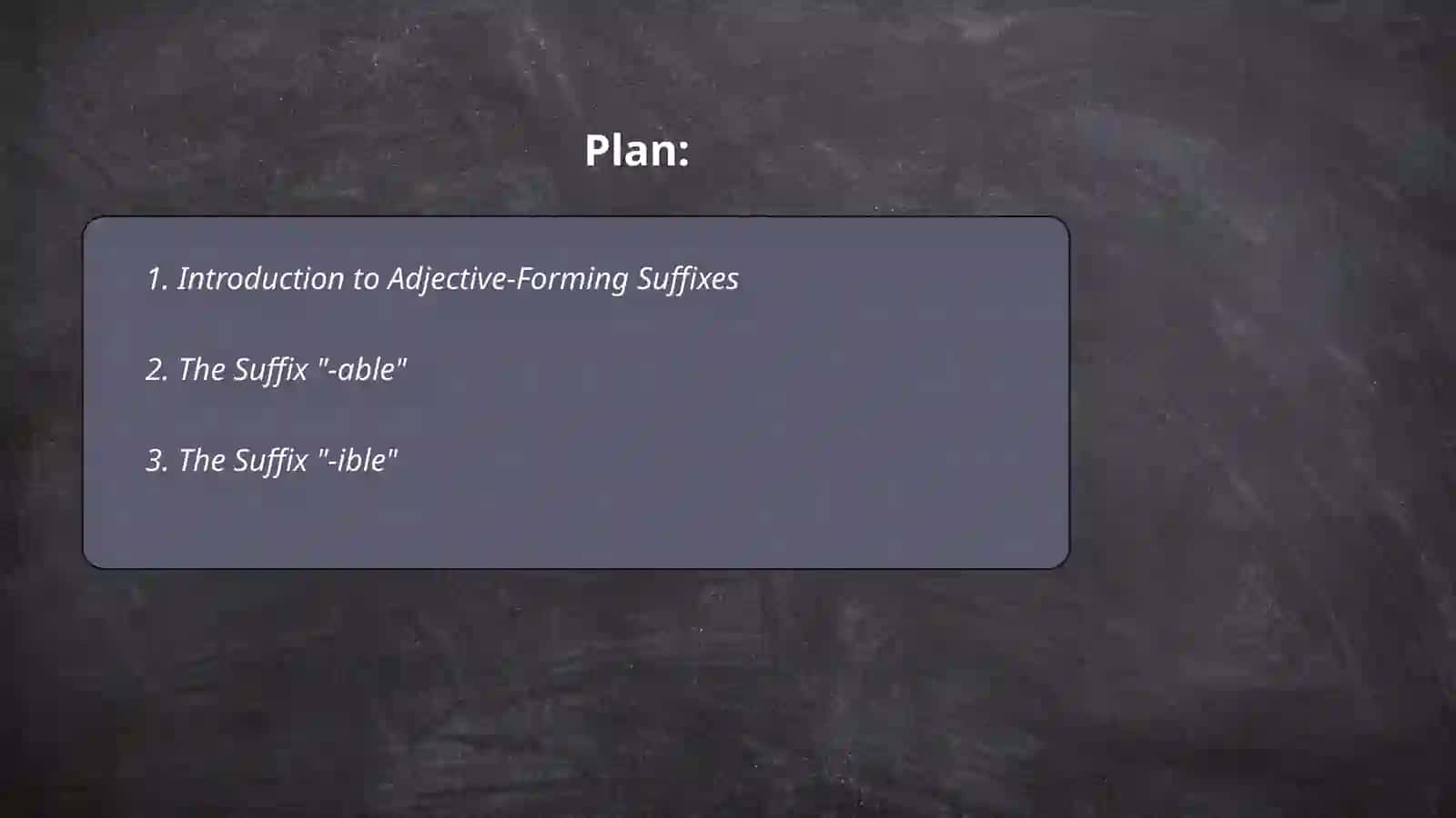 Adjective - forming suffixes 2