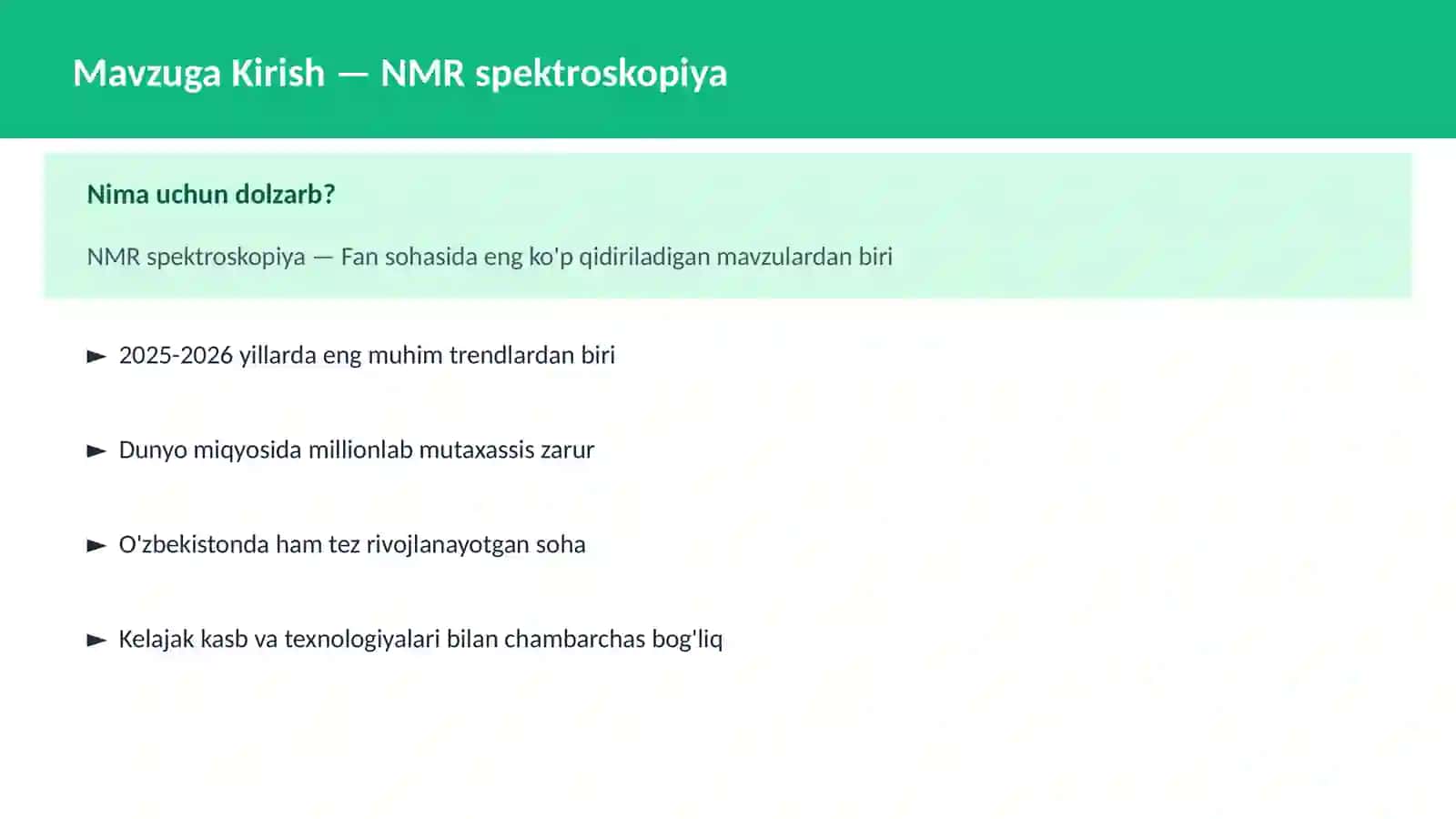 NMR spektroskopiya 2