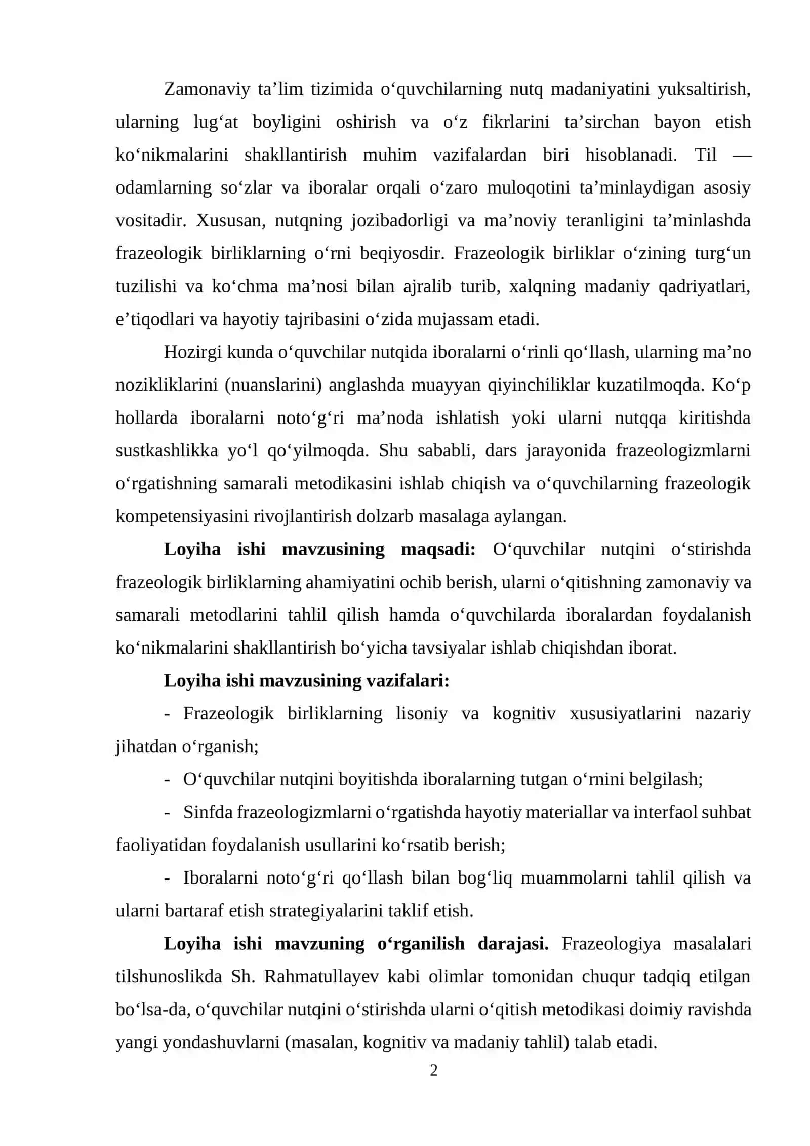 FRAZEOLOGIYASINING LISONIY XUSUSIYATLARI VA NAZARIY ASOSLARI 2