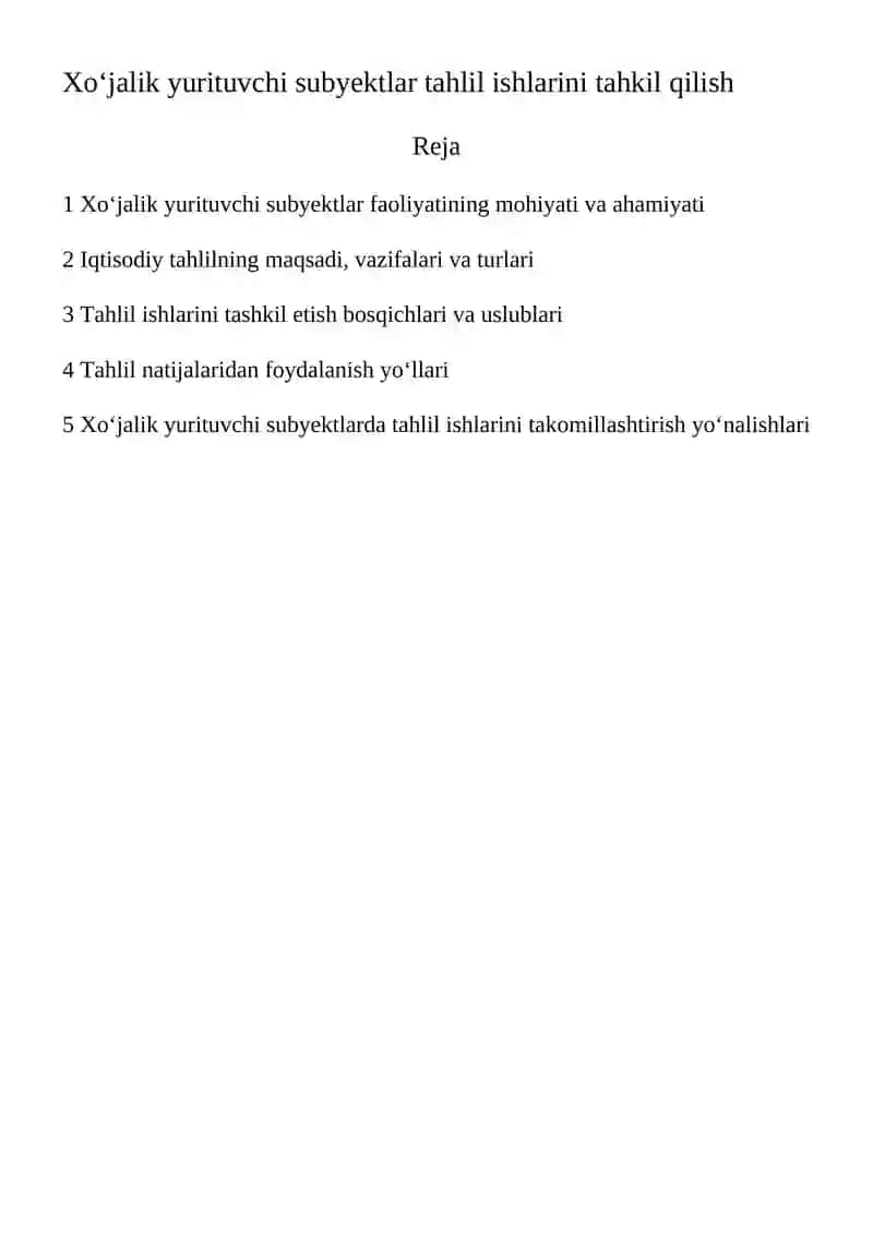MOLIYAVIY HIOBOT TAHLILI FANIDAN TAYYORLAGAN REFERATI 2