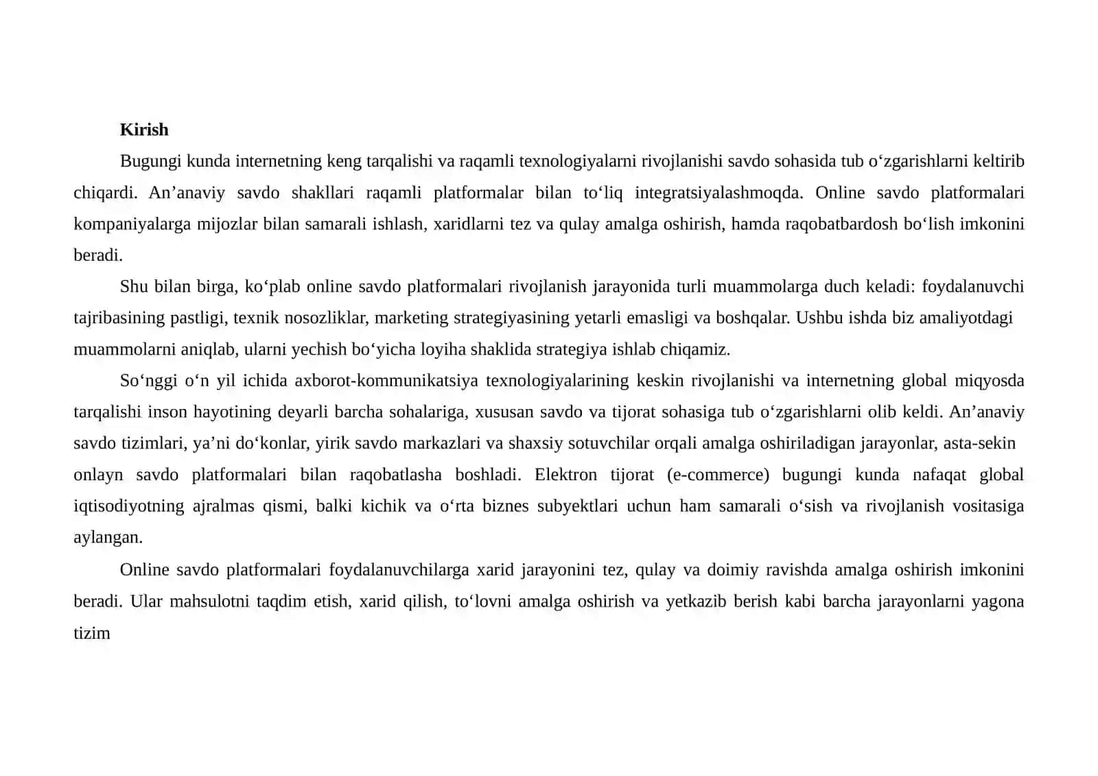 Onlinesavdo platformalarining rivojlanish va ahmiyati 2
