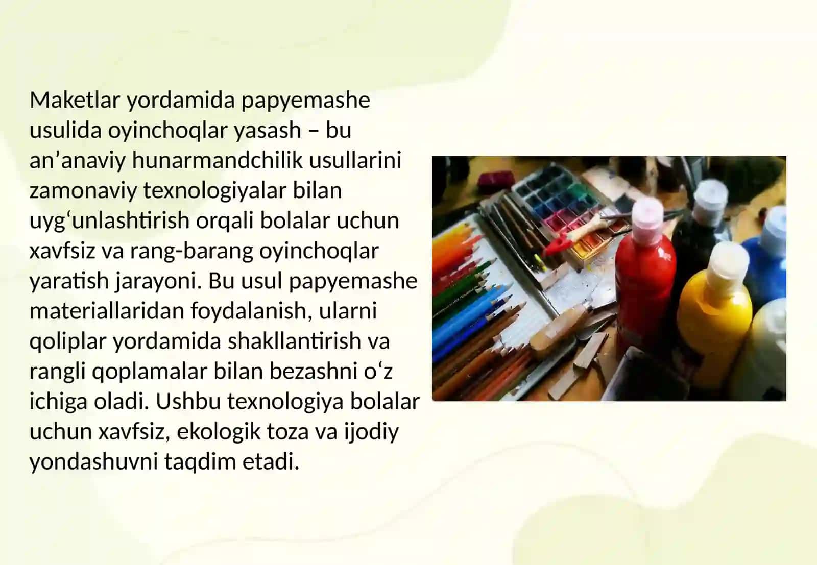 Maketlar yordamida papyemashe usulida oyinchoqlar yasash 2