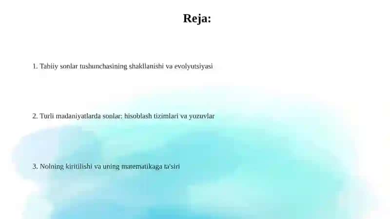 Tabiiy sonlar tushunchasining vujudga kelishi tarixi 2