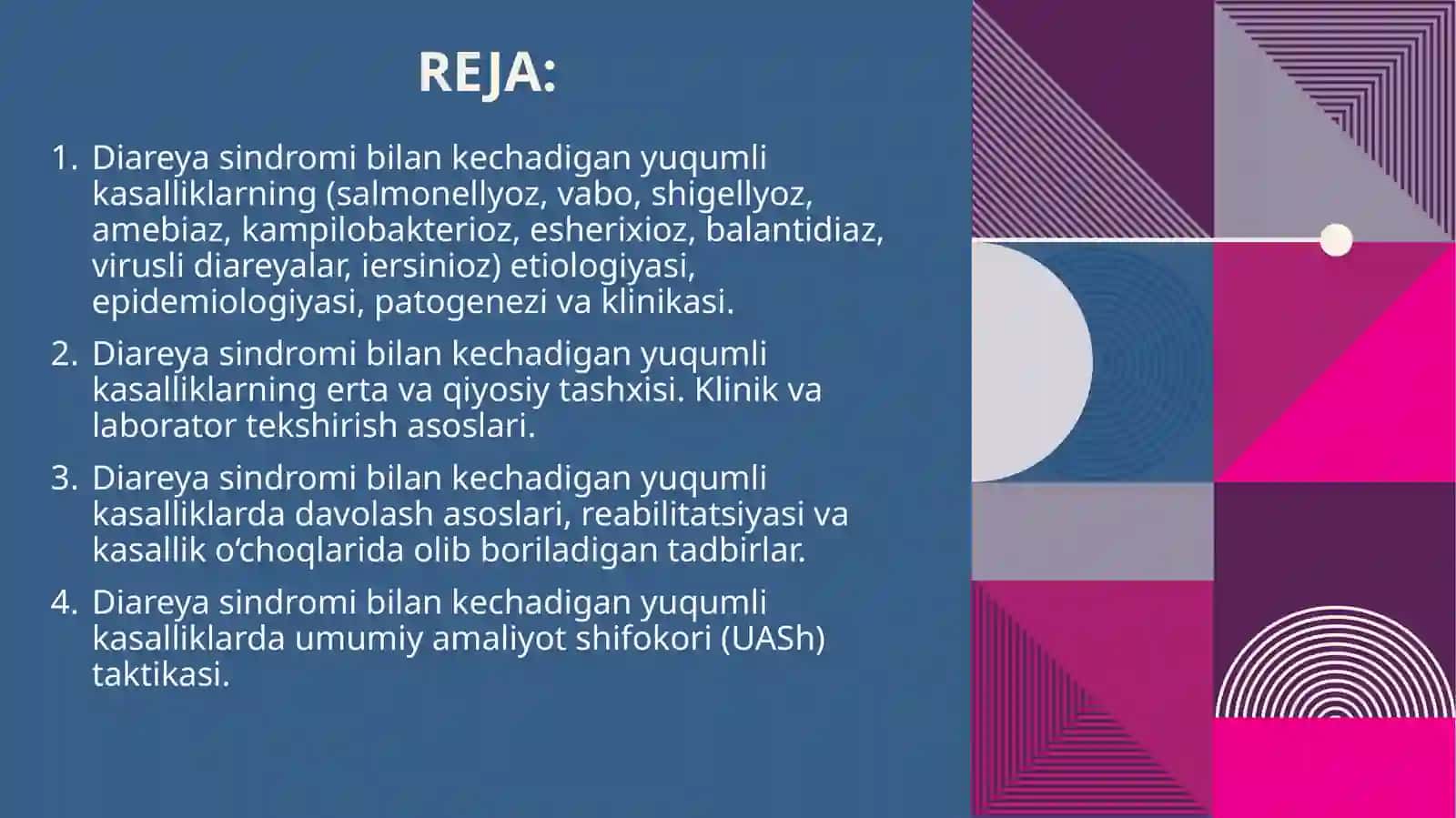 Diareya Sindromi Bilan Kechadigan Yuqumlikasalliklar 2