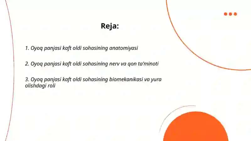 Oyoq panjasi kaft oldi sohasi 2