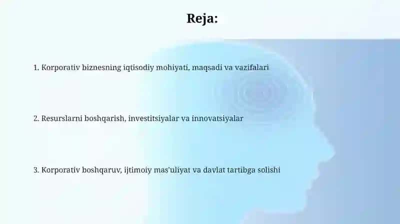 Korporativ biznes iqtisodiy mohiyati, maqsad va vazifalari 2